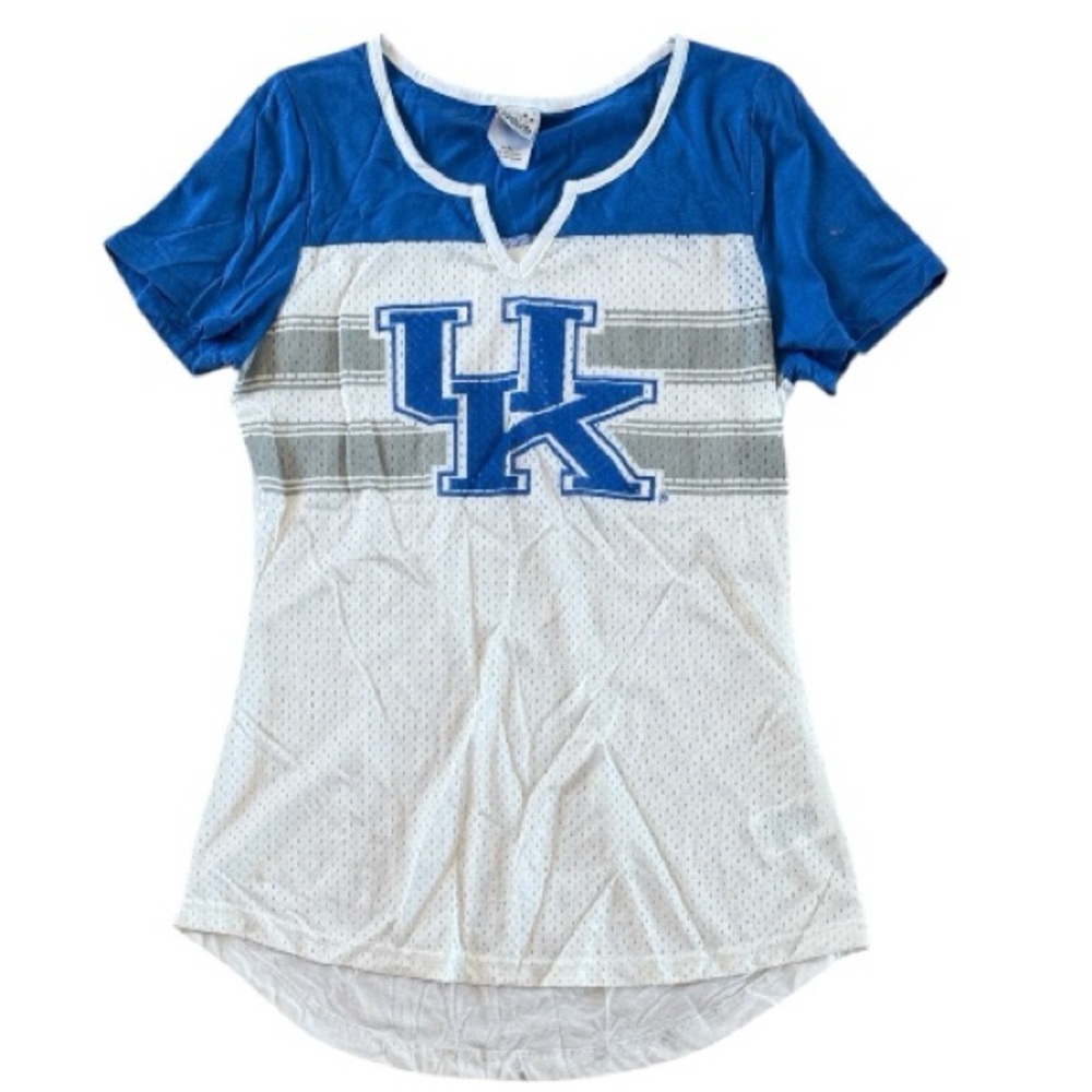 WOMENS CREATIVE APPAREL NCAA KENTUCKY WILDCATS GAME DAY T-SHIRT ROYAL WHITE MED